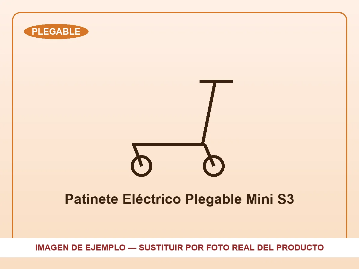Patinete Eléctrico Plegable Mini S3 (producto de ejemplo)